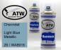 Preview: Chevrolet, Light Blue Metallic, 26 / WA8916: 400ml Sprühdose + 400ml Klarlack - Set, von ATW Autoteile West.